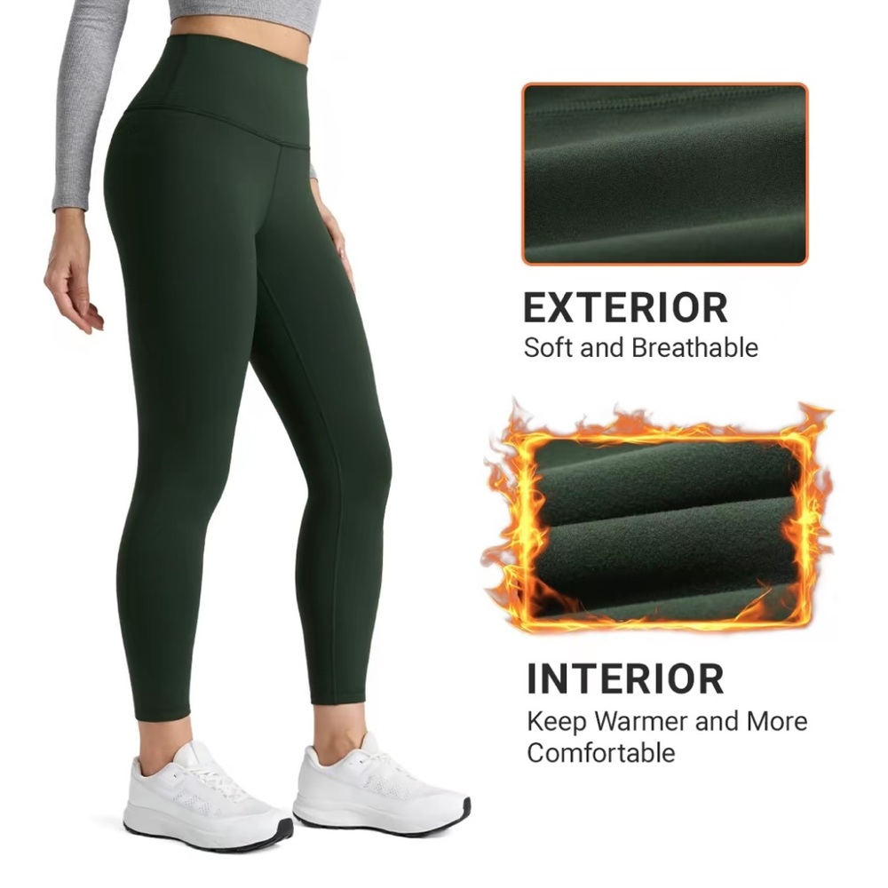 CRZ YOGA Dark Green High-Rise Leggings